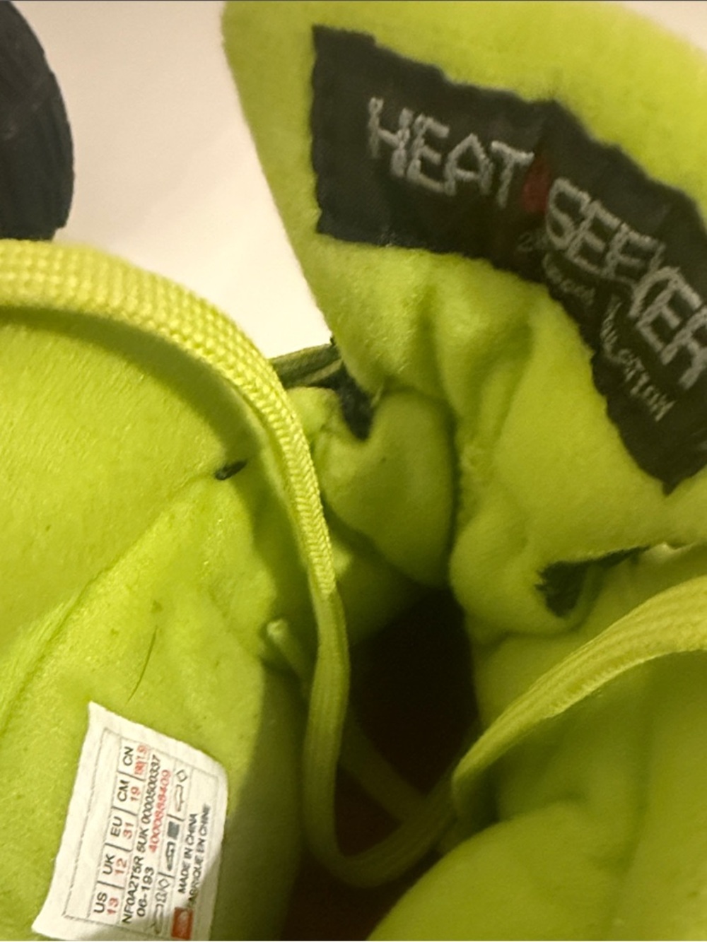 The North Face Kids Waterproof Boots in Navy and Neon Yellow - Picture 4 of 4